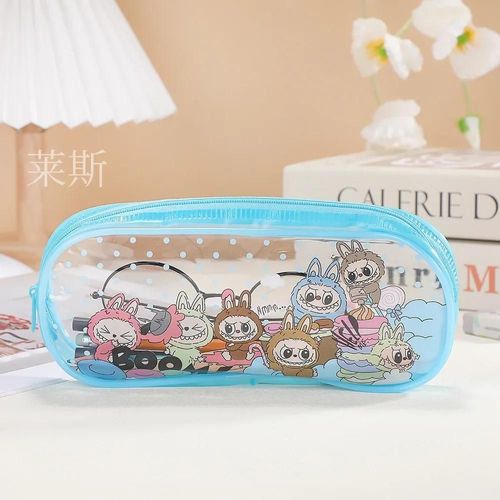 Trousse À Crayons Transparente Double Couche De Grande Capacité,Boîte De Papeterie Mignonne Et Simple.S.