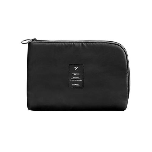 QCYL-Sac de rangement de câbles de voyage,Kit de maquillage étanche,étuis de sacs mobiles,appareils numériques,Gadget USB,organisateur de câbles de données de ligne,Black