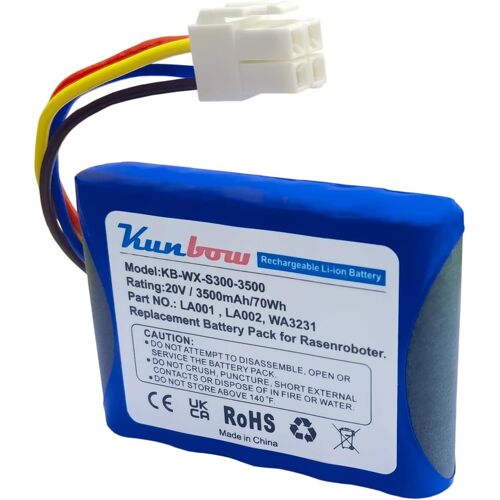 MEVRONISSHOP-Batterie de rechange 20 V 3500 mAh pour robot tondeuse Landxcape LX790i/LX790/LX792/LX795/LX796/LX797/LX991 et Ferrex 800 m² 2021, pour Automower LA0001/LA0002/WA3230/WA3231