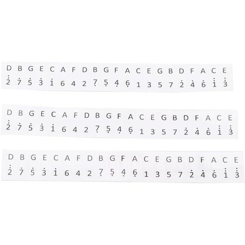 Chenquansarl-Carnaval Commerçant Autocollants De Clés, Papier Autocollant Kalimba À 17 Clés Pour Débutants Pour Mémor R Des Notes(Blanche)