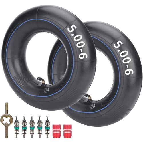 MEVRONISSHOP-Lot de 2 Chambre à air13x5.00-6 avec tige de valve coudée TR87 Remplacement pour les wagons de tondeuse à gazon Razor Go Kart Dirt Bike ATV