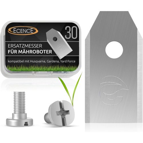 SUBZONAL-30 Lames Robot Tondeuse Vis Incluses - Compatibles avec Husqvarna Automower, Gardena, Yardforce, Sileno, McCulloch - en Acier Inoxydable