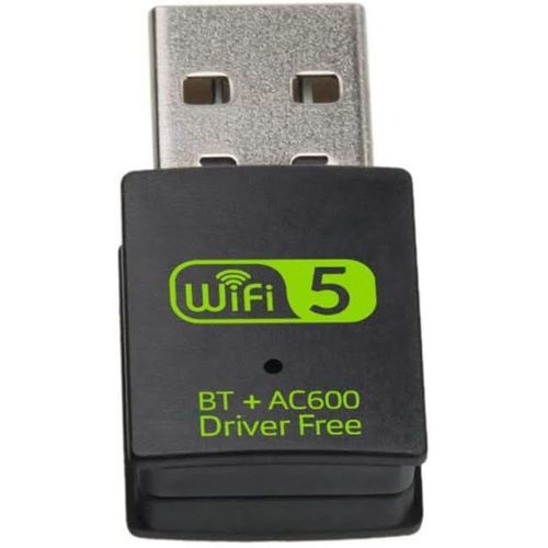 Dongle Bluetooth, clé USB WLAN 600 Mbps adaptateur USB WLAN PC Dual Band 2,4 GHz/5 GHz Carte réseau Wi-Fi sans fil