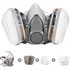 ChenQuanSarl-Masque Respiratoire Chimique Réutilisable Pour Vapeur, Peinture, Poussière, Polis , Pulvérisation, Polis Mécanique, Formaldéhyde, Ponçage, Résine Époxy