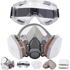 ChenQuanSarl-Demi-Vi Réutilisable, Masque À Vapeur Organique Et Masque Anti-Poussière Pour La Peinture, Le Polis Mécanique, La Bûche, Le Soudage Et D'Autres Travaux