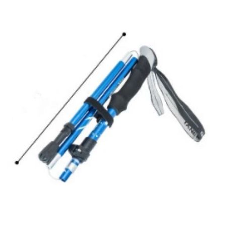 Bâtons De Trekking 1 Bâtons De Trekking Nordiques, Réglables 110-130 Cm Légers Pliables Et Réglables En Aluminium Bâtons De Trekking Télescopiques Faciles Pour La Randonnée Bleu Mns
