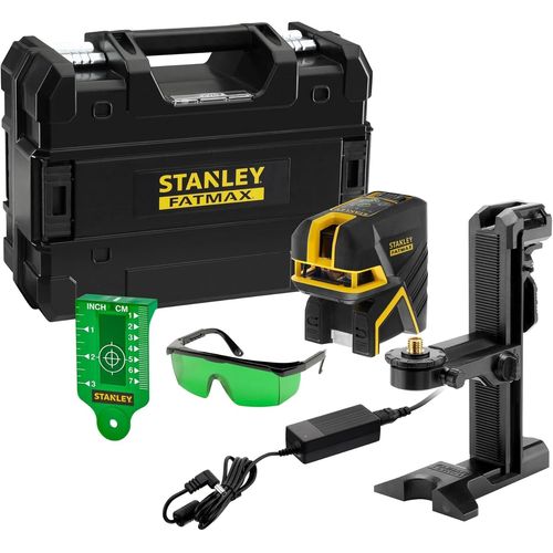 ChenQuanSarl-Stanley Fmht77598-1 Niveau Laser Croix + 5 Points - Scpg5 Vert - Gamme Fat (Li-Ion) - Résistant - Étanche - Embase Magnétique