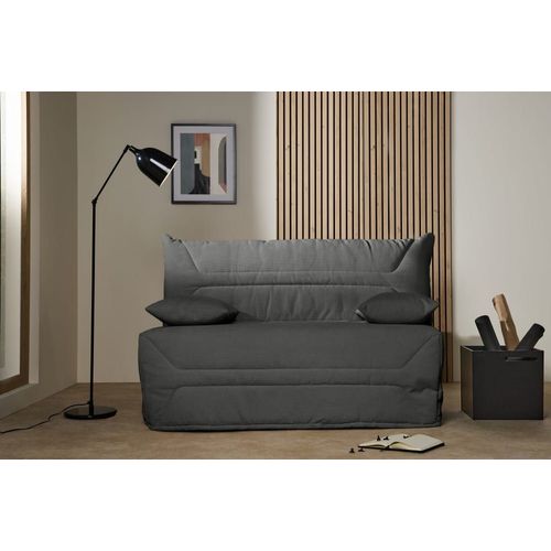 Banquette Bz Avec Matelas De 12 Cm Anthracite 140 X 190 Cm