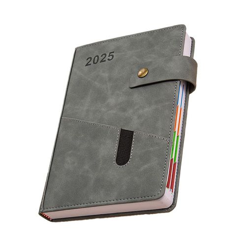 Agenda 2025 - Carnet A5 Avec Pages Quotidiennes Gris