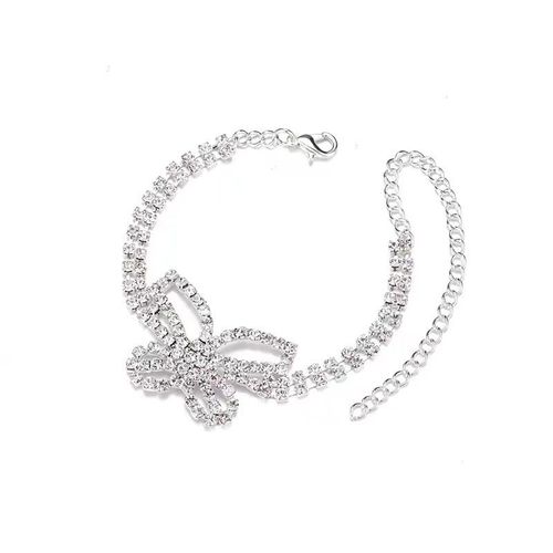 Strass Cheville Papillon Réglable Bohémisk Argent