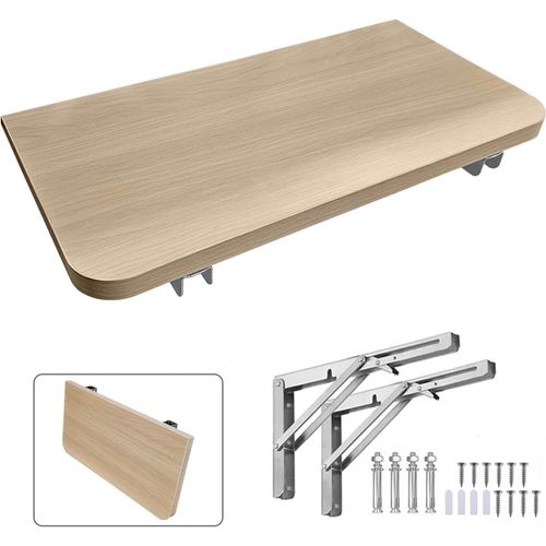 Pliable Etagere Murale Bois Peut Porter 50kg Cuisine Salon Chambre À Coucher Salle De Bain Etagere Flottante Murale