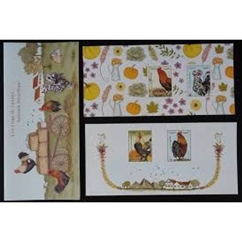 Série Nature (29) : Les Coqs De France Blocs Souvenir 115 115a Année 2015 N° 5007 5008 5009 5010 Yvert Et Tellier Luxe