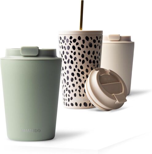 Sjzg-Mug Isotherme 350 Ml, Thermo Café Étanche En Acier Inoxydable, Tasse Isotherme Sans Bpa, Mug Isotherme Cafe (Desert Sage)