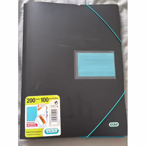 Porte Vues Oxford Bleu Avec 100pochettes - 200 Vues