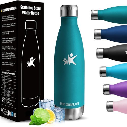 Sept-Gourde Isotherme - 500ml - Gourde Inox Sans Bpa, Gourde Sport Étanche, Réutilisable, Bouteille Isotherme, Processus De Revêtement En Poudre, Gourdes, Gourdes Metal Pour Running, Bureau, École