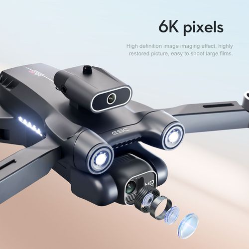 Ls S1s Mini Drone D'éVitement D'obstacles Moteur Sans Balais TéLéCommande Quadrirotor Drone Avec CaméRa Pour Adultes Enfants 6k Trois Batterie-Unichoice