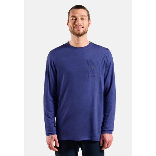Odlo T-Shirt À Manches Longues En Laine Mérinos 200 Avec Poche Ascent Pour Homme, L,
