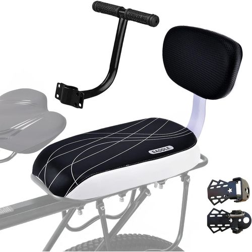 Coussin De Siège Arrière Pour Vélo,Vélo Pièces Accessoires Sièges,Y Compris Coussin Et Dossier,Accoudoirs De Repose Pieds,Mains Courantes Pour Enfant Ou Adultes.[C209]