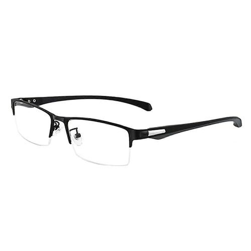 Lunettes De Lecture Multifocales Progressives Pour Hommes, Noires, Bleues, En Acétate Métallique, Demi-Cerclées, 3 Pouces, Varifocales, Pour Une Distance Proche Ou Lointaine De 0, Lecture À 250 °, Noires