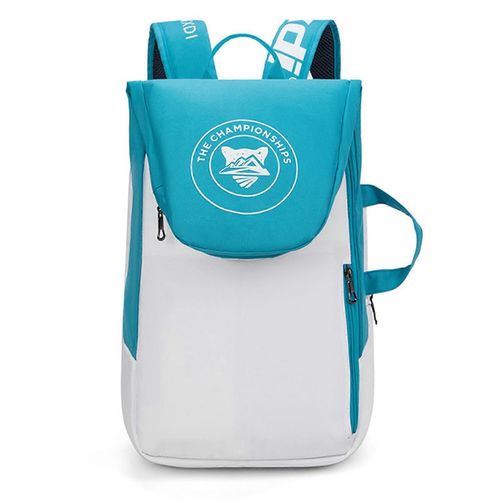 Sac de transport pour raquettes de tennis, sac à dos pour sports de plein air, sac pour raquettes de tennis, badminton, 2 raquettes, sac à main bleu/blanc