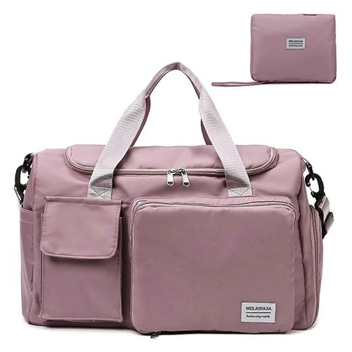 Sac de voyage, sac de voyage pliable de grande capacité, compartiment pour chaussures humides et de poche, pliable pour hommes et femmes