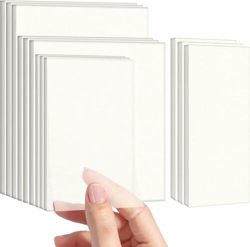 600 Pièces Notes Autocollantes Transparentes,Notes Adhésives S,Faciles À Écrire Notes Autocollantes Imperméables Pour La Maison,Le Bureau,L'école (Quatre Tailles)
