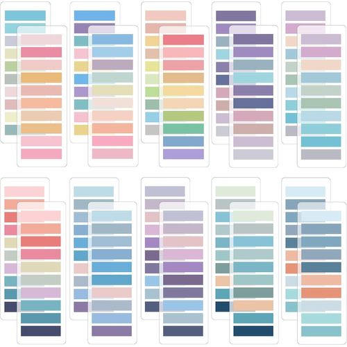 4000 Pièces Marque Page Adhesif,Index Adhésifs Sticky Tabs Autocollantes D'index Inscriptible Sticky Notes Pour Marquage Annotation Livre Classification Des Notes