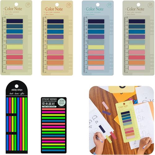 Marque Page Adhesif,1320 Pièces Onglets D'index,Feuilles Notes Autocollantes,Index Tabs,Onglets Séparateurs,Bookmark Sticky Notes,Pour Fournitures De Bureau Scolaires