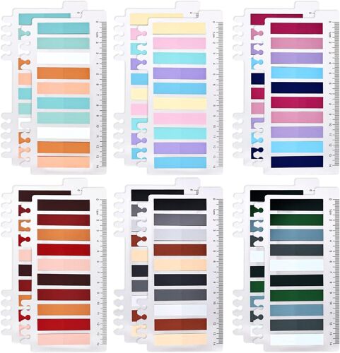 2400 Pièces Marque Page Adhesif, Index Tabs, 6 Styles Index Adhésifs Sticky Tabs Onglets D'indexation Pour Les Signets De Marquage De Page (Multicolore)