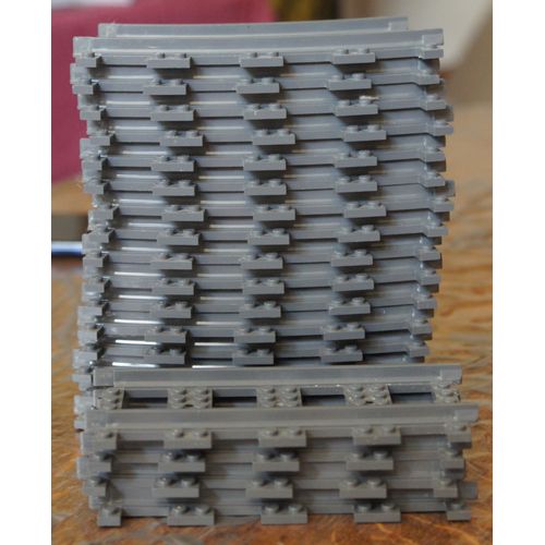 Lot Lego City Train Rail Rails 16 53400 Track Plastic (RC Trains) Curve Courbe + 4 53401 Track Plastic (RC Trains) Straight Droite des sets 79111 71044 60470 60051 7897 60197