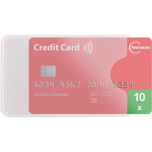 KALANKA-Protege Carte bancaire - 10 pièces - Transparent - étui Rigide pour Carte navigo, Carte Bleu, Porte-Carte, pour Porte Monnaie, Carte Bleue, protège, Etui