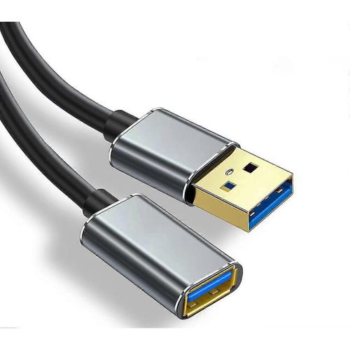 Câble d'extension USB 3.0 Type A mâle vers Type A femelle 2 m pour le chargement et la synchronisation Noir.