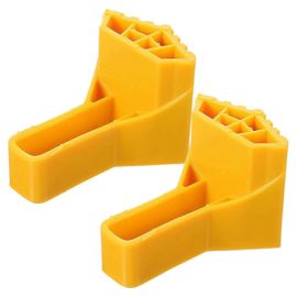 Lot de 2 couvre-pieds d'échelle antidérapants en plastique, tapis de remplacement pour pieds d'échelle