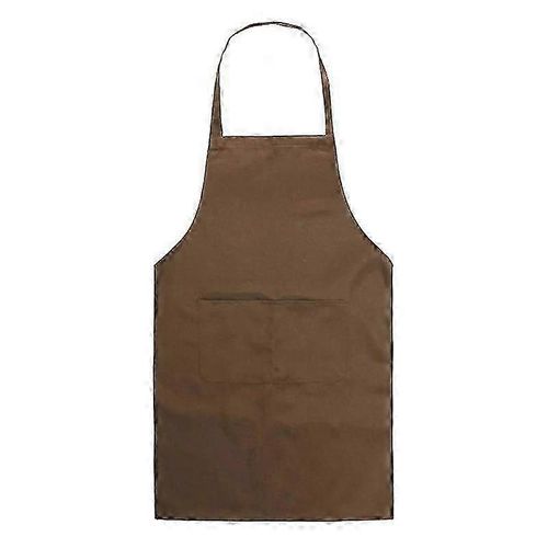 (marron) Tablier adulte avec poche pour barbecue, restauration, artisanat, homme, femme
