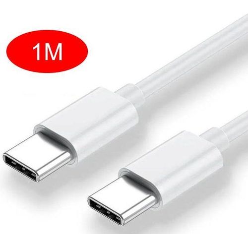 100Cm Câble USB C TYPE- C TYPE-C Samsung Galaxy Z FLIP 7 / Z FLIP 7 FE / Z FOLD 7 Blanc