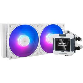 ChenQuanSarl-Fw 240 Blanc Argb Refroidisseur À Eau Pour Processeur Avec 2 Ventilateurs Pwm, Ips 320 X 240 Résolution Écran Lcd, Refroidissement Aio 240, Refroidisseur De Processeur Liquide Pour Intel
