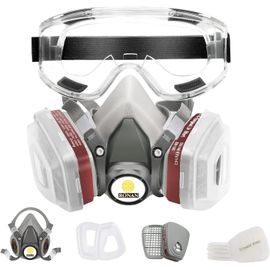 ChenQuanSarl-Mascara Ronan - Masque Réutilisable - Masque Peinture - Masque À Gaz - Masques - Masque Anti-Poussière - Masque Avec Filtre - Masque À Gaz Avec Filtre 6200