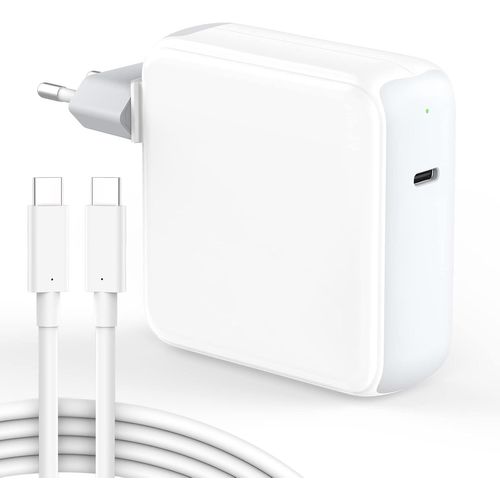Chargeur Mac Book Pro, 96W Chargeur USB C Compatible pour MacBook Pro 16/15/ 14/13 Pouces, MacBook Air 2020/2019/ 2018, iPad, Alimentation Rapide, Câble de Charge MacBook USB C 5A 100W