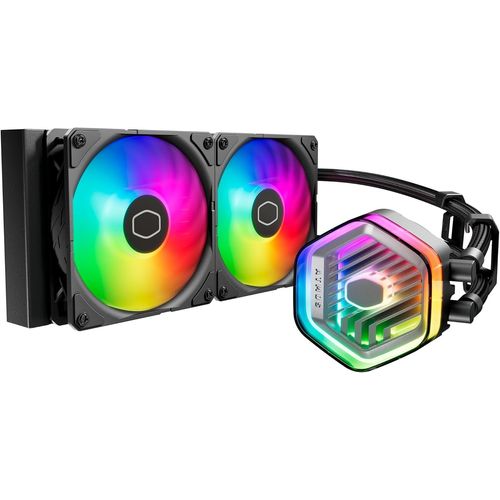 ChenQuanSarl-Masterliquid Atmos 240 Black Watercooler Cpu - Kit Watercooling Aio, Pompe À Double Chambre, Ventilateurs Sickleflow 120 Edge, Argb Gen 2, Brackets Lga1700 & Am5