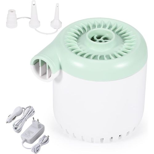 ChenQuanSarl-Mini Pompe À Air Électrique, 5000 Pa Avec 3 Buses Portable Blanche Pour Matelas Pneumatique, Gonfle Et Dégonfle Rapidement Pour Matelas Pneumatique Piscine Enfants