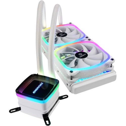 ChenQuanSarl-Watercooling, Refroidissement Liquide Du Processeur Aio Aquafusion 240 Blanc - 2 Ventilateurs 12Cm