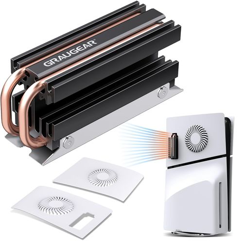 Chenquansarl-Pack De Refroidissement M.2 Ssd Pour Ps5 Slim, Coque Fine De Ventilation Ps5 Et Dissipateur Thermique Open Air Ps5 Ssd, Refroidisseur De Caloduc Pour Ps5 M.2 Ssd, Caloduc En Cuivre Pur,