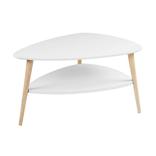 Table Basse Style Scandinave Blanche L82