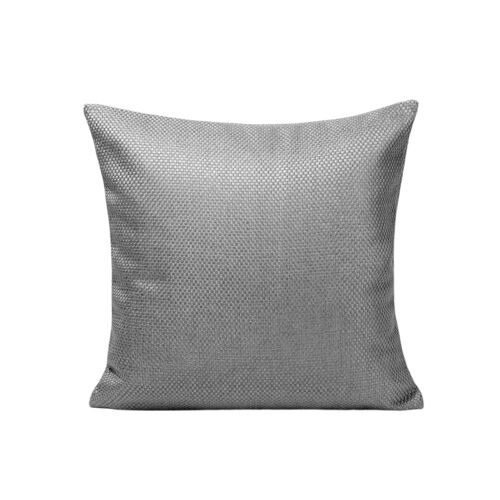 Housse De Coussin Tissage Toile À L'effet Satiné Gris 50x50 Cm