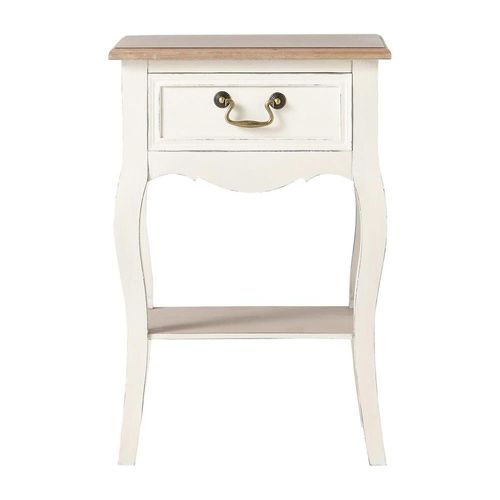 Table De Chevet 1 Tiroir Crème