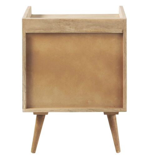 Table de chevet vintage 3 tiroirs en manguier