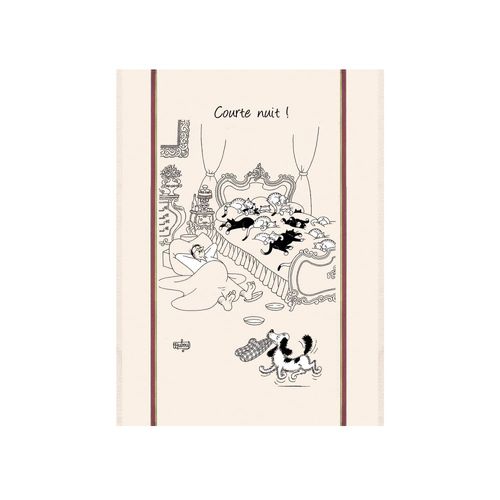 Grand Torchon Courte Nuit En Coton Ecru 60 X 80