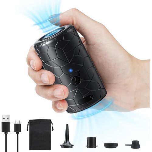 ChenQuanSarl-Mini Pompe À Air Électrique, Pompe À Air Pour Matelas Gonflable, 2000 Mah Usb-C Avec 4 Buses D'Air, Petite Pompe À Air 4500 Pa Pour Matelas Gonflable, Bouée, Sac Sous Vide