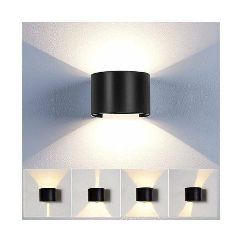 Applique Murale Intérieure 12w Led Noir - Lampe Moderne Up And Down Pour Salon, Couloir, Escalier Et Plus