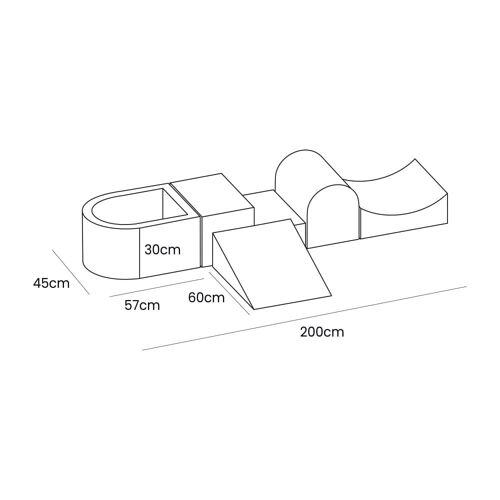 Parcours Motricité Bébé avec Piscine à Balles pour Enfant